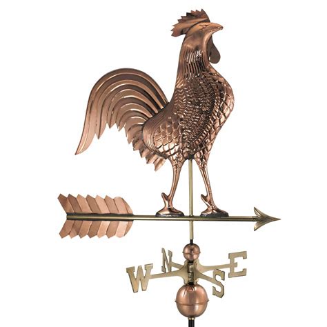 Large Rooster Weathervane Pure Copper Lifetime Warranty