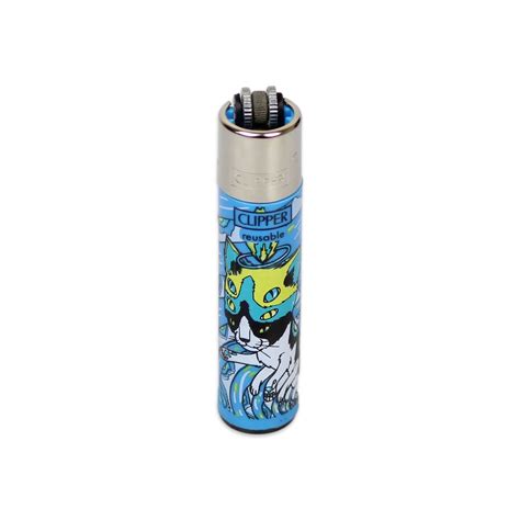 Isqueiro Grande Clipper Psycho Repeat Azul Z Fuma A Tabacaria E