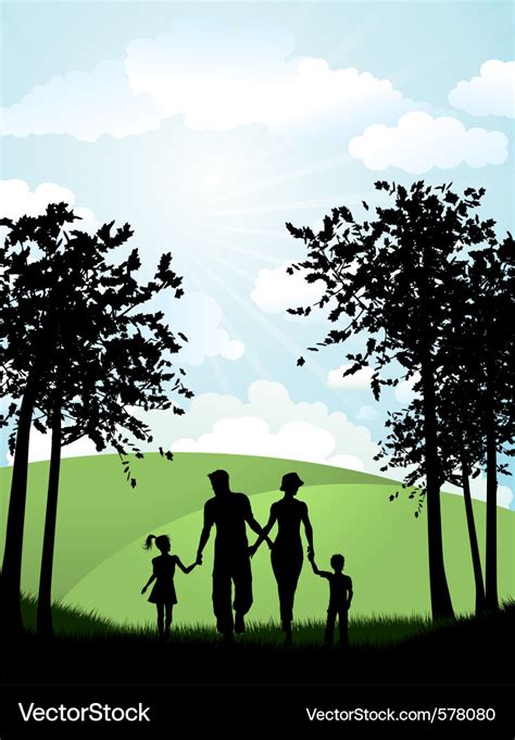 Family park Royalty Free Vector Image - VectorStock