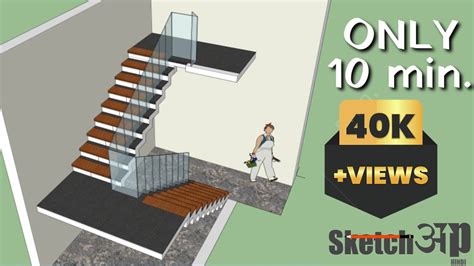 How To Make Staircase In Sketchup Sketchup Staircase YouTube