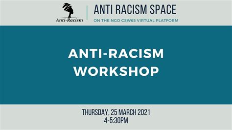 Anti Racism Workshop YouTube