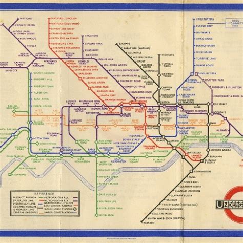 London Tube Map 1933 Harry BeckÓ Tfl From The London Transport