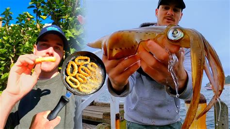 Catch N Cook BIG SQUID Jetty Fishing YouTube