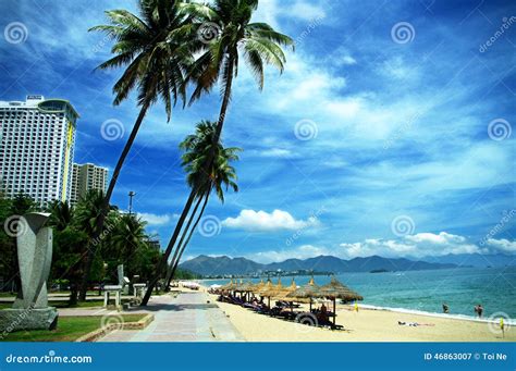 Nha Trang Beach, Khanh Hoa Province, Vietnam Editorial Photography - Image of khanhhoa, beach ...