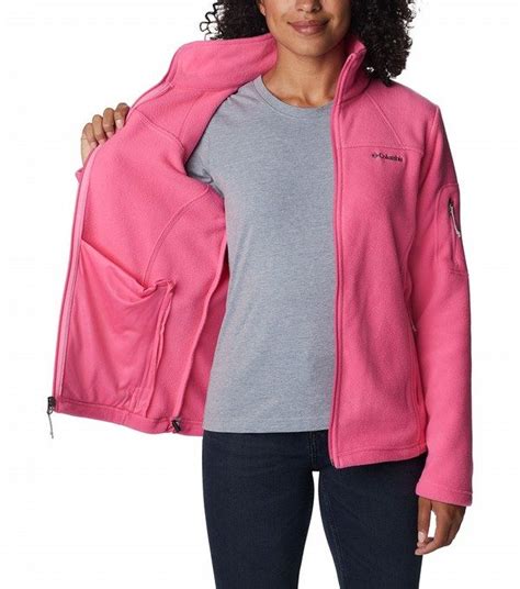 Womens Fast Trek Ii Full Zip Fleece Jacket Wild Geranium Columbia