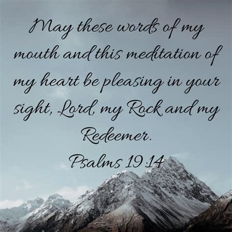 Psalms May The Words Of My Mouth And The Meditation Of My Heart