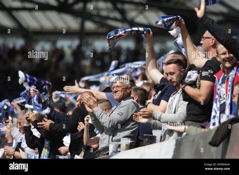 Rostock Deutschland 22 July 2023 Hansa Rostock Fans Celebrate Goal