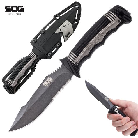 Sog Seal Strike Fixed Blade Wdeluxe Sheath Knives Hunting