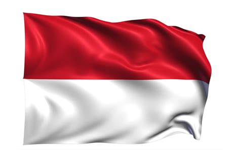 Monaco Waving Flag Realistic Transparent Background Png