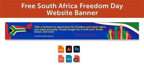 South Africa Freedom Day Website Banner In Eps Illustrator Psd Png