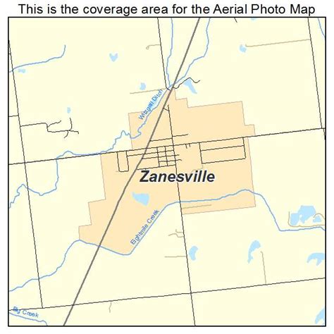 Aerial Photography Map of Zanesville, IN Indiana