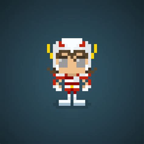 Famous Characters In Pixel Art • Pegasus Seiya From Seinto Seiya