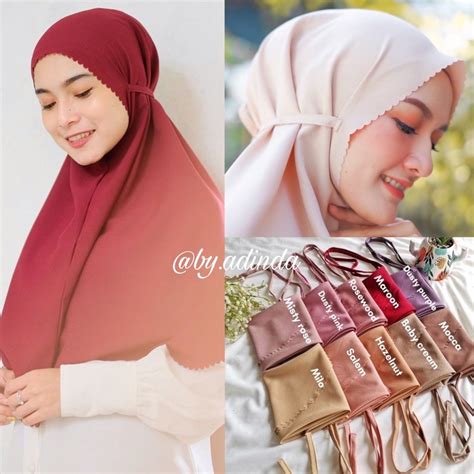 Jual Bergo Lasercut Maryam Tali Non Pet Diamond Hijab Jilbab Instant