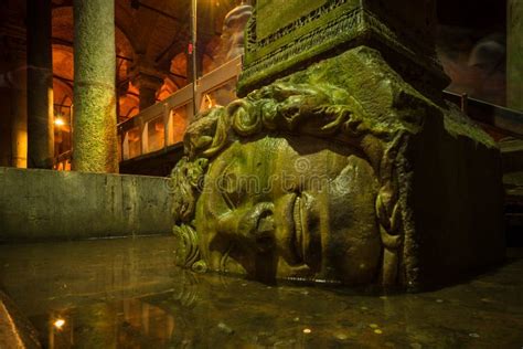 Gorgon Medusa Head In Underground Basilica Cistern The Largest Ancient