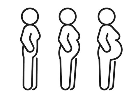 Premium Vector Pregnant Woman Line Icon Prenatal Period Pregnancy