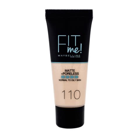 Maybelline Fit Me Matte Poreless Fond De Ten Pentru Femei 30 Ml Nuanţă 110 Porcelain Parfimoro