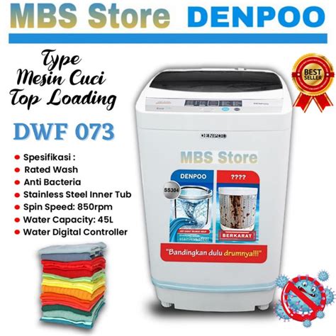 Jual Mesin Cuci 1 Tabung Denpoo DWF 073 HT Top Loading Shopee Indonesia