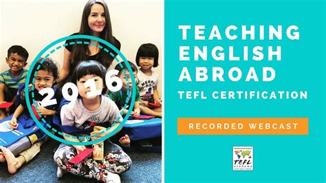 Teaching English Abroad TEFL Certification Webcast 2016 YouTube