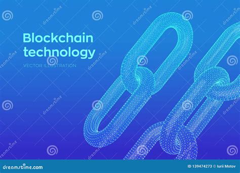 Block Chain Crypto Currency Hyperlink Chain Blockchain Concept D