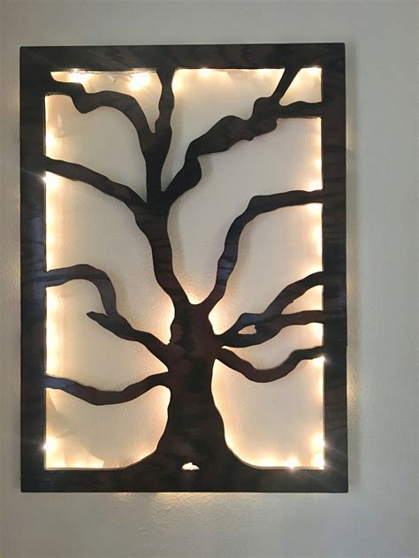 Backlit Tree Wall Decor Wall Decor Farmhouse Decor | Etsy