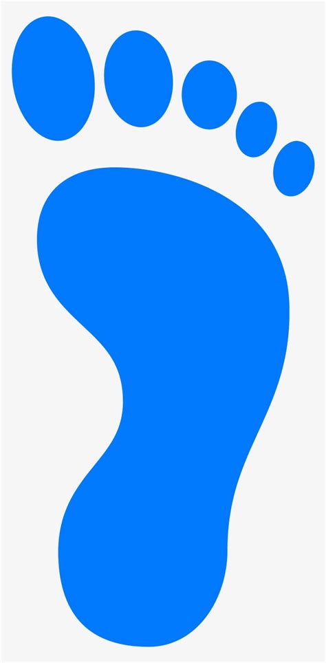 Blue Footprint Png Clip - Foot Print Clip Art - Free Transparent PNG Download - PNGkey