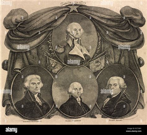 American Star Medallion Portraits Of George Washington And Below