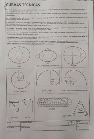 Curvas Tecnicas Dibujo Tecnico Pdf