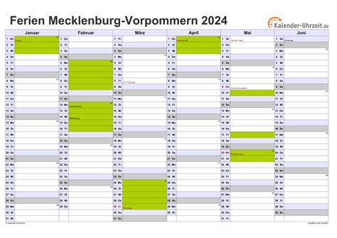 Ferien Meck Pomm Ferienkalender Zum Ausdrucken