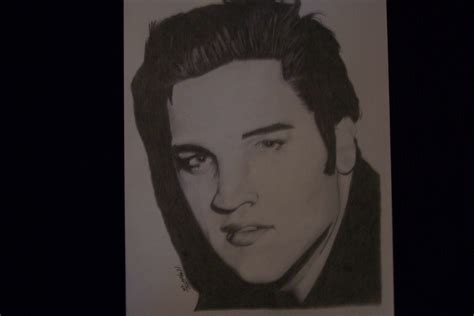 Elvis Presley Hand Rendered Graphite Portrait For Sale X Stock