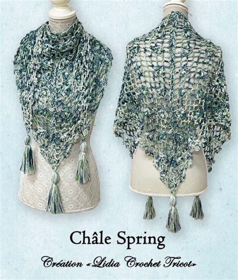 Châle Spring tutoriel crochet Lidia Crochet Tricot