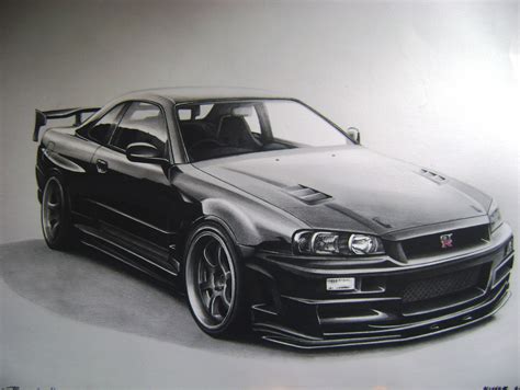 Nissan Skyline R34 Drawing By Racing Is My Life On Deviantart