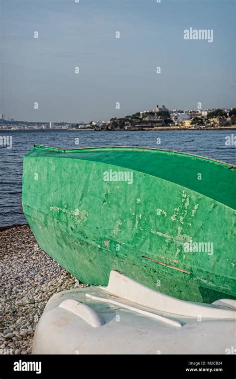 Traditional Fishing Boats On Altea La Olla Beach Costa Blanca Spain