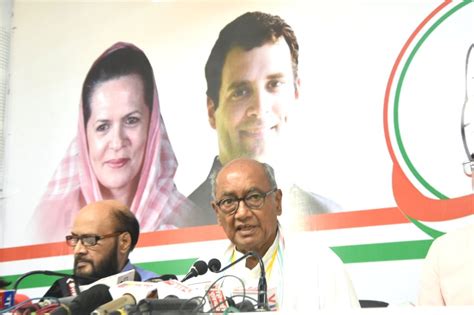 Bhopal Congress Senior Leader Digvijay Singh Addresses During A