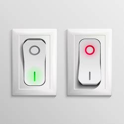 Realistic D Electric Toggle Switches Royalty Free Vector