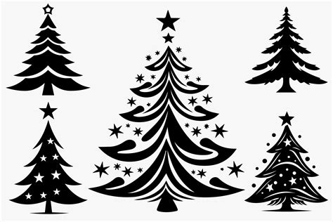 Christmas Tree Silhouette Design Graphic By Creative Shirts · Creative