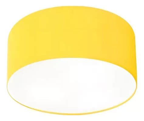 Plafon De Sobrepor Cilíndrico Sp 3010 Cúpula Cor Amarelo MercadoLivre