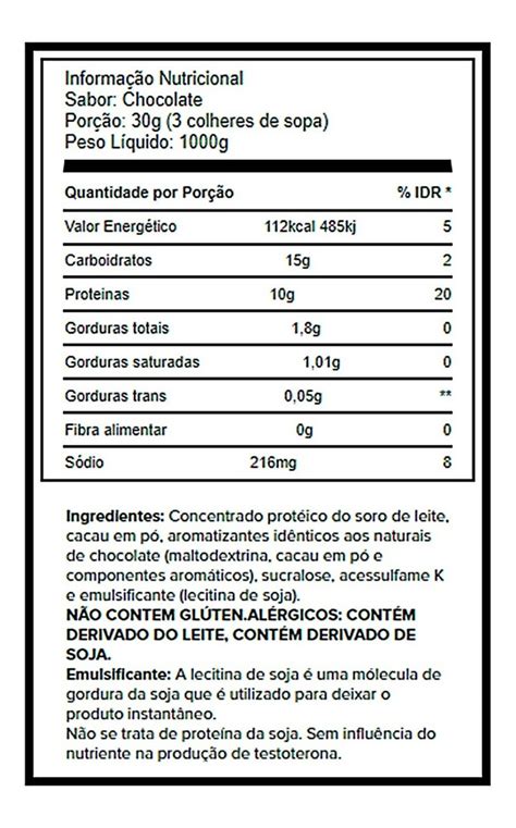 Whey Protein Basic Growth Original Kg Sabor Chocolate Mercado Livre