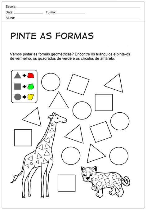 Atividades Formas Geom Tricas Para Educa O Infantil Anos Fdplearn