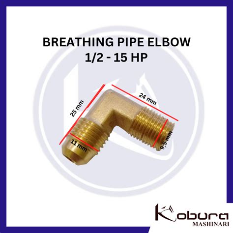 Jual Breathing Pipe Elbow 1 2 15 HP SHARK Ukuran 1 8 INCH Kompresor