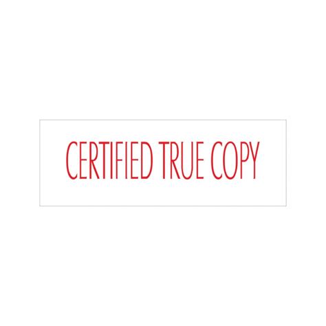 Certified True Copy Stock Stamp 4911/81 38x14mm | Rubber Stamps Online Singapore