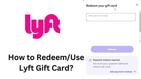 How To Redeem Lyft Gift Card Use Lyft Gift Card Online YouTube