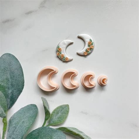 Moon Clay Cutter For Polymer Clay Earring Making Lunar Phase Etsy