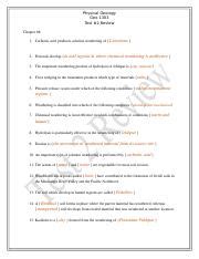 Geology Test Two Review Docx Physical Geology Geo Test Review