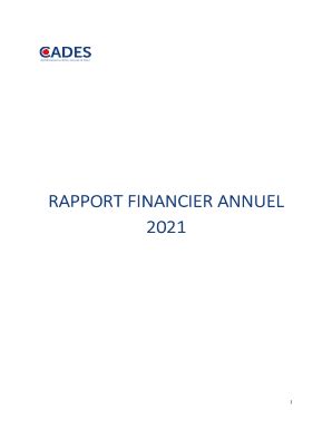 Remplissable En Ligne Rapport Financier Annuel Et Tats Financiers