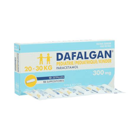 Dafalgan Pédiatrique 300 mg 12 suppositoires PharmaMarket