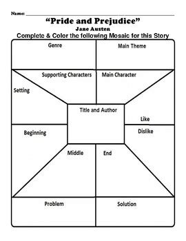 Pride And Prejudice Story Worksheet Packet 33 Total By Northeast