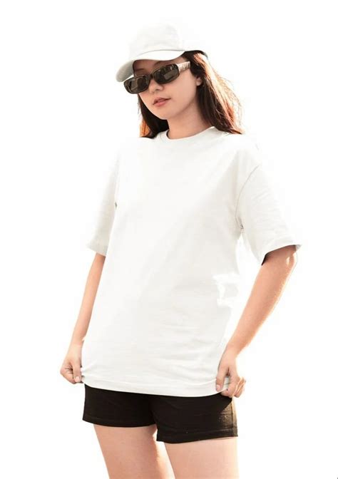 Half Sleeve Oversized Tshirts Casual Wear Plain At Rs Piece In