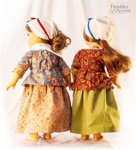 18th Century Shortgown Set 18 Inch Doll Clothes Pdf Pattern Download