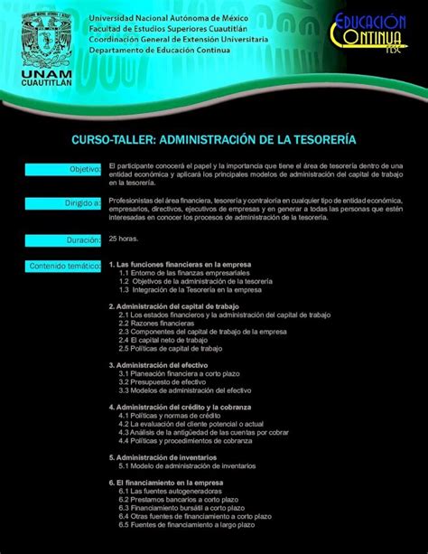 Pdf Curso Taller Administraci N De La Tesorer A Pdf Fileel