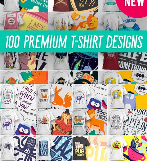 100 Premium T-Shirt Designs | Free download